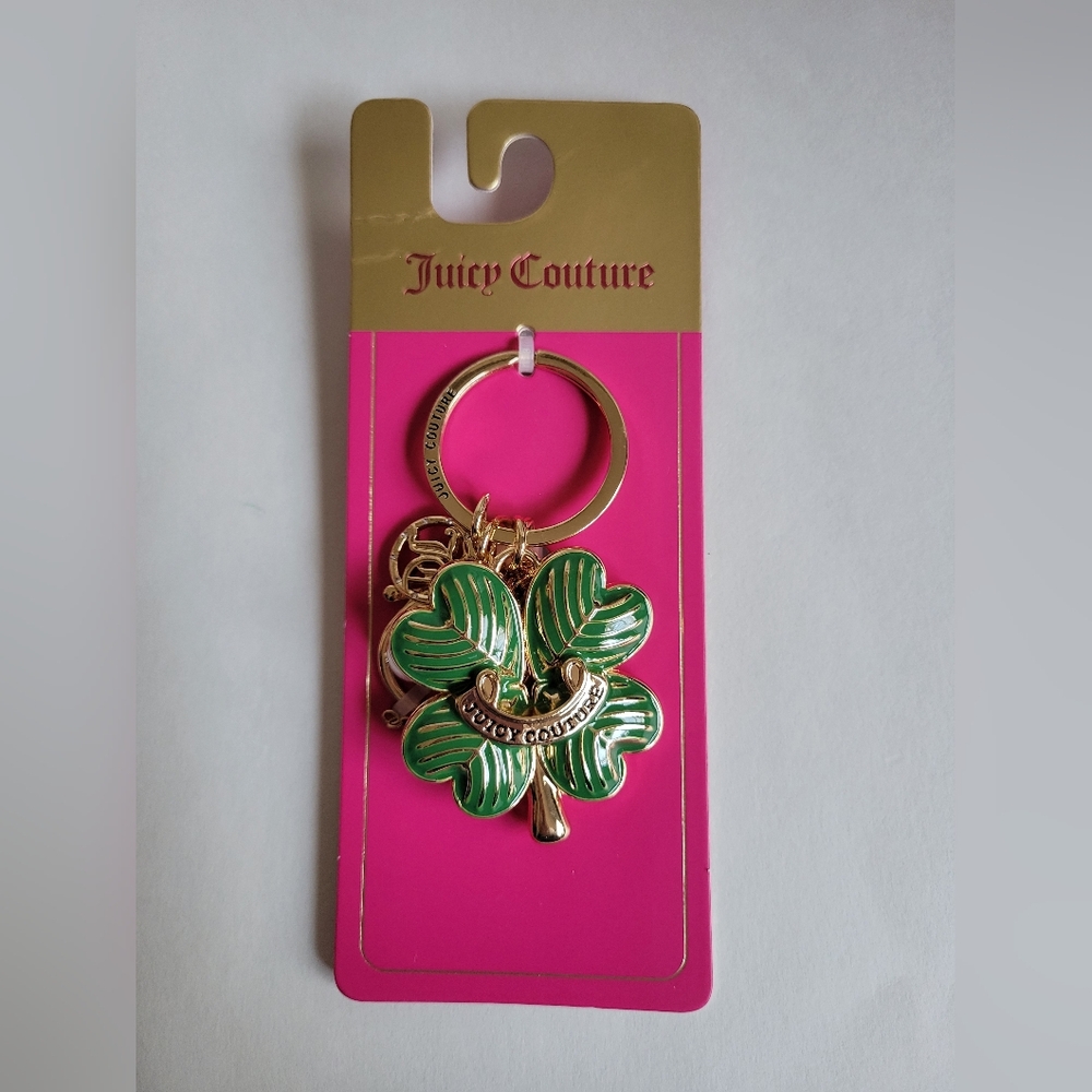 Juicy Couture Green Clover Keychain